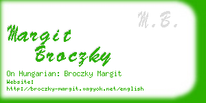 margit broczky business card